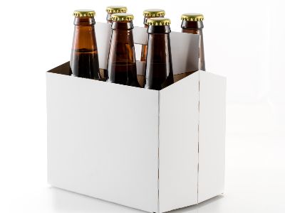 Six bottles of beer in cardboard carrier | get your prototype product packaging from ashtonne packaging today